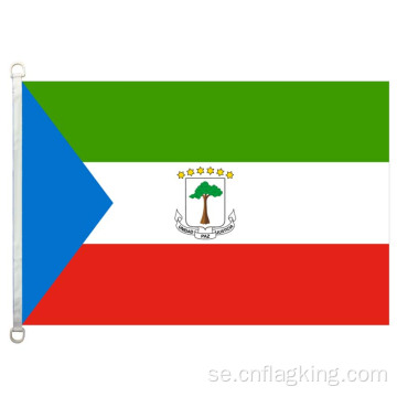 90 * 150cm Ekvatorialguineas nationella flagga 100% polyster
